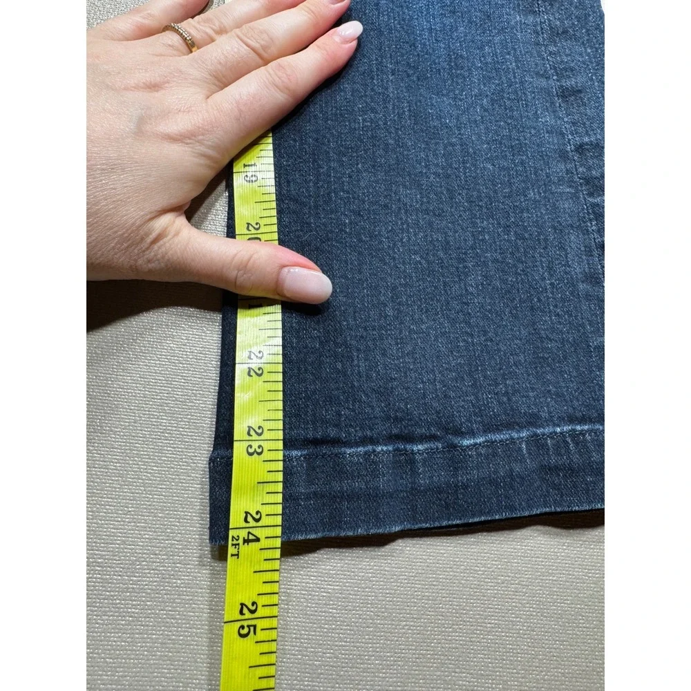 FRAME Denim Le‎ Crop Bell Lace Up Front Dark Wash Jeans Size 24